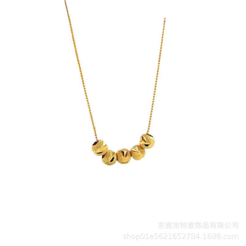 Wholesale Simple Titanium Steel Shell English Letters 18K Fashion Love Pendant Necklaces